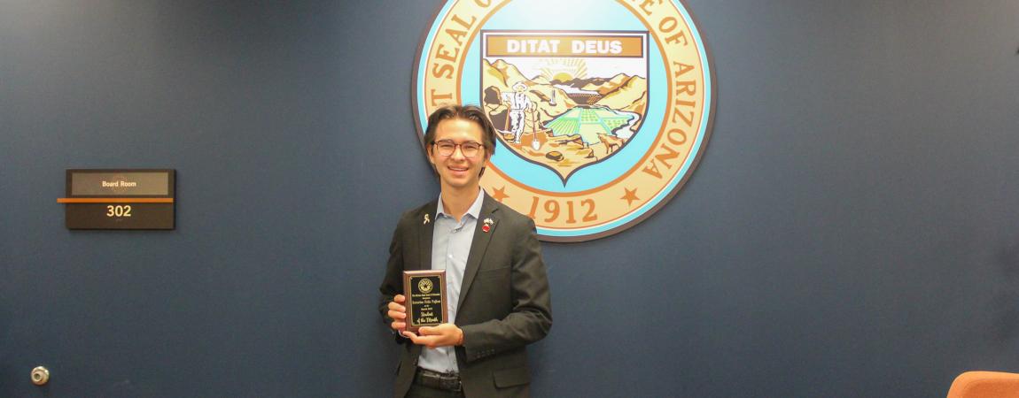 Saturnino Felix Pajkos, one of the March 2025 students of the month